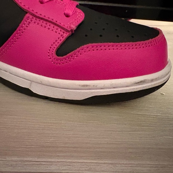 Nike Dunk Low Pink and Black Low-Top Sneakers - Picture 3 of 4